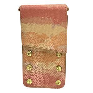 Hammitt 310 Pink Himalayan Snake Leather Crossbody Bag Textured Rivets